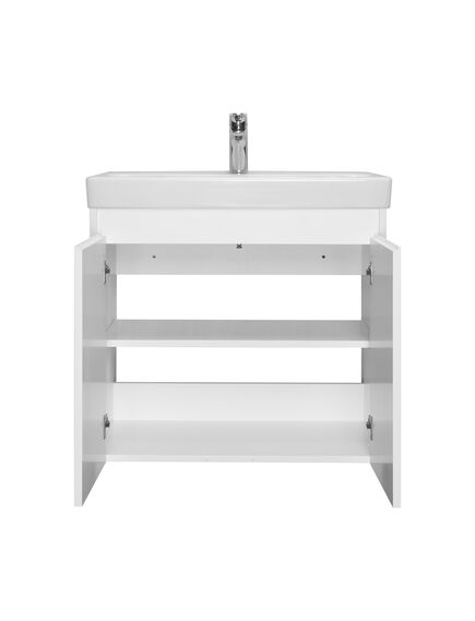 Купить Тумба под раковину Акватон Сканди Doors,1A282901SD010, 80 см, подвесная, белый глянец/белый матовый (1a282901sd010) по цене 8917.5 руб., в Санкт-Петебруге в интернет магазине 100-Систем, а также дургие товары AQUATON из раздела Тумбы под раковину и Мебель для ванной комнаты