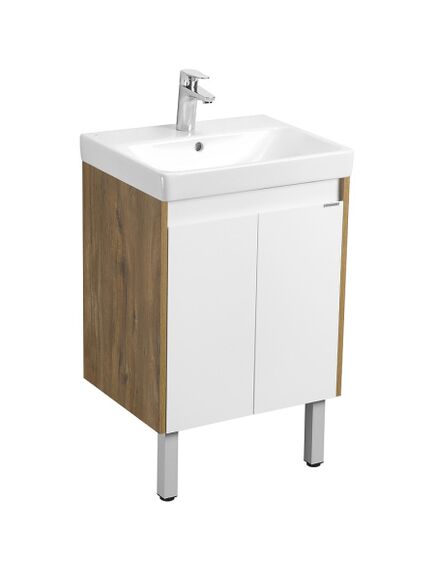 Купить Тумба под раковину дуб/белый 55см AQUATON Сканди 1A278801SDZ90 (1a278801sdz90) по цене 7717.5 руб., в Санкт-Петебруге в интернет магазине 100-Систем, а также дургие товары AQUATON из раздела Тумбы под раковину и Мебель для ванной комнаты