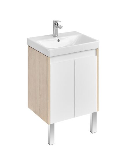 Купить Тумба под раковину дуб/белый 55см AQUATON Сканди 1A278801SDB20 (1a278801sdb20) по цене 7717.5 руб., в Санкт-Петебруге в интернет магазине 100-Систем, а также дургие товары AQUATON из раздела Тумбы под раковину и Мебель для ванной комнаты