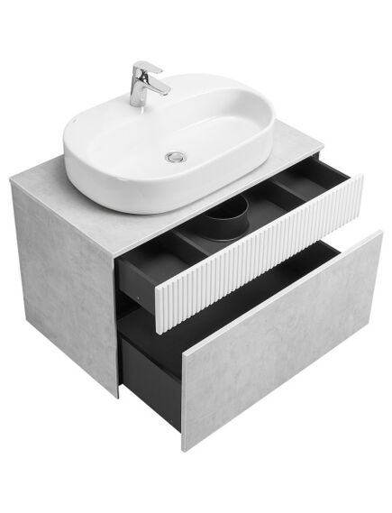 Купить Тумба под раковину слэйт/белая 80см AQUATON Марбл 1A276201MH4C0 (1a276201mh4c0) по цене 18946.5 руб., в Санкт-Петебруге в интернет магазине 100-Систем, а также дургие товары AQUATON из раздела Тумбы под раковину и Мебель для ванной комнаты