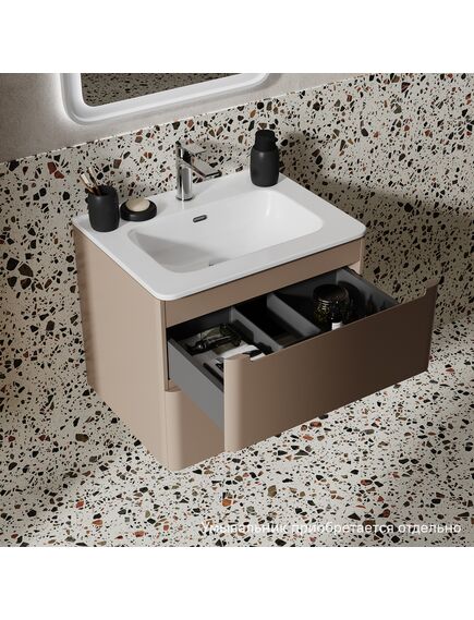 Купить Тумба подвесная, 60 см, капучино, Edifice, IDDIS, EDI60C0i95 подходит умыв. 0106000i28 (edi60c0i95) по цене 40290 руб., в Санкт-Петебруге в интернет магазине 100-Систем, а также дургие товары IDDIS из раздела Тумбы под раковину и Мебель для ванной комнаты
