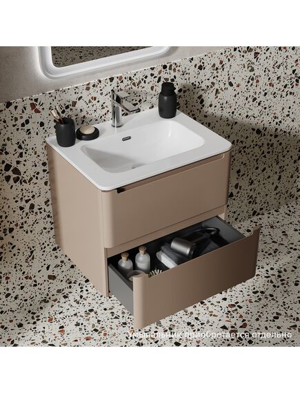 Купить Тумба подвесная, 60 см, капучино, Edifice, IDDIS, EDI60C0i95 подходит умыв. 0106000i28 (edi60c0i95) по цене 40290 руб., в Санкт-Петебруге в интернет магазине 100-Систем, а также дургие товары IDDIS из раздела Тумбы под раковину и Мебель для ванной комнаты