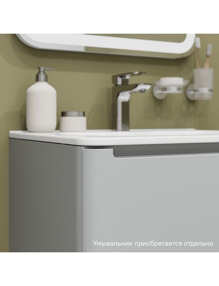 Купить Тумба подвесная, 60 см, светло-серый, Edifice, IDDIS, EDI60L0i95 подходит умыв. 0106000i28 (edi60l0i95) по цене 40290 руб., в Санкт-Петебруге в интернет магазине 100-Систем, а также дургие товары IDDIS из раздела Тумбы под раковину и Мебель для ванной комнаты