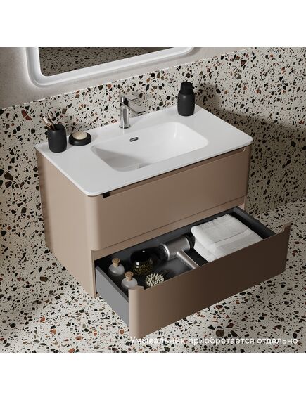 Купить Тумба подвесная, 80 см, капучино, Edifice, IDDIS, EDI80C0i95 подходит умыв. 0101000i28 (edi80c0i95) по цене 43890 руб., в Санкт-Петебруге в интернет магазине 100-Систем, а также дургие товары IDDIS из раздела Тумбы под раковину и Мебель для ванной комнаты