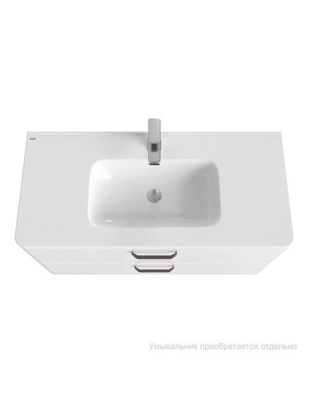 Купить Тумба подвесная, белая, 100 см,  Brick, IDDIS, BRI10W1i95. Подходит умывальник: 0101000i28 (bri10w1i95) по цене 29200 руб., в Санкт-Петебруге в интернет магазине 100-Систем, а также дургие товары IDDIS из раздела Тумбы под раковину и Мебель для ванной комнаты