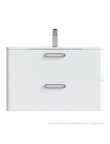 Купить Тумба подвесная, белая, 80 см, Brick,  IDDIS, BRI80W0i95. Подходит умывальник: 0108000i28 (bri80w0i95) по цене 26500 руб., в Санкт-Петебруге в интернет магазине 100-Систем, а также дургие товары IDDIS из раздела Тумбы под раковину и Мебель для ванной комнаты