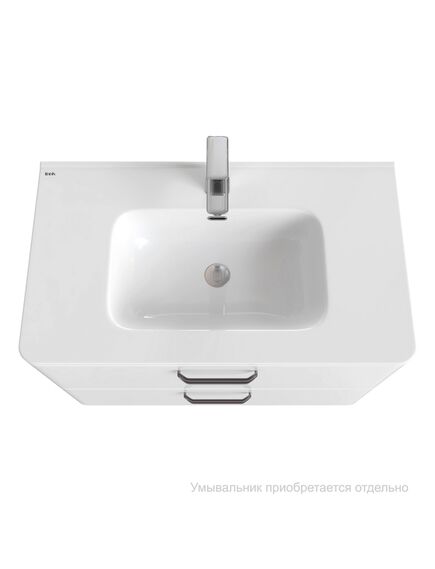 Купить Тумба подвесная, белая, 80 см, Brick,  IDDIS, BRI80W0i95. Подходит умывальник: 0108000i28 (bri80w0i95) по цене 26500 руб., в Санкт-Петебруге в интернет магазине 100-Систем, а также дургие товары IDDIS из раздела Тумбы под раковину и Мебель для ванной комнаты