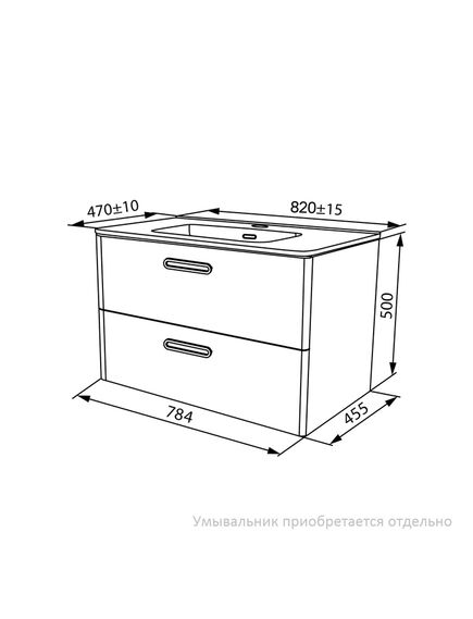 Купить Тумба подвесная, белая, 80 см, Brick,  IDDIS, BRI80W0i95. Подходит умывальник: 0108000i28 (bri80w0i95) по цене 26500 руб., в Санкт-Петебруге в интернет магазине 100-Систем, а также дургие товары IDDIS из раздела Тумбы под раковину и Мебель для ванной комнаты