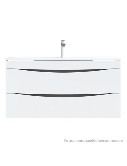 Купить Тумба подвесная, белая, 100 см, Cloud,  IDDIS, CLO10W1i95. Подходит умывальник: 0131000i28 (clo10w1i95) по цене 33990 руб., в Санкт-Петебруге в интернет магазине 100-Систем, а также дургие товары IDDIS из раздела Тумбы под раковину и Мебель для ванной комнаты