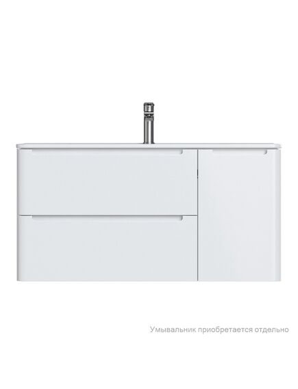 Купить Тумба подвесная, белый, 100 см, Edifice, IDDIS, EDI10W1i95. Подходит умывальник 0101000i28 (edi10w1i95) по цене 38190 руб., в Санкт-Петебруге в интернет магазине 100-Систем, а также дургие товары IDDIS из раздела Тумбы под раковину и Мебель для ванной комнаты