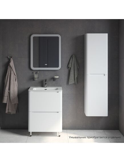 Купить Тумба напольная, белая, 60 см, Edifice, IDDIS, EDI60WFi95 (edi60wfi95) по цене 34590 руб., в Санкт-Петебруге в интернет магазине 100-Систем, а также дургие товары IDDIS из раздела Тумбы под раковину и Мебель для ванной комнаты