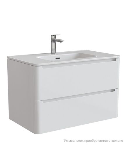 Купить Тумба подвесная, белый, 80 см, Edifice,  IDDIS, EDI80W0i95. Подходит умывальник 0108000i28 (edi80w0i95) по цене 32690 руб., в Санкт-Петебруге в интернет магазине 100-Систем, а также дургие товары IDDIS из раздела Тумбы под раковину и Мебель для ванной комнаты