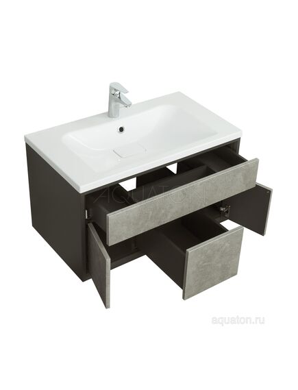 Купить Тумба под раковину AQUATON Уэльс 80 графит 1A267901WA6A0 new (1a267901wa6a0) по цене 30676.5 руб., в Санкт-Петебруге в интернет магазине 100-Систем, а также дургие товары AQUATON из раздела Тумбы под раковину и Мебель для ванной комнаты