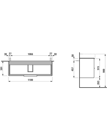 Купить Тумба под раковину Laufen Base 1180x390 2 ящика, белый глянец 4.0247.2.110.261.1 (4.0247.2.110.261.1) по цене 82137.77 руб., в Санкт-Петебруге в интернет магазине 100-Систем, а также дургие товары LAUFEN из раздела Тумбы под раковину и Мебель для ванной комнаты