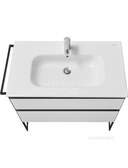 Купить Тумба под раковину Roca Domi 80 белый глянец 2 ящика A857459806 (a857459806) по цене 22142.77 руб., в Санкт-Петебруге в интернет магазине 100-Систем, а также дургие товары ROCA из раздела Тумбы под раковину и Мебель для ванной комнаты