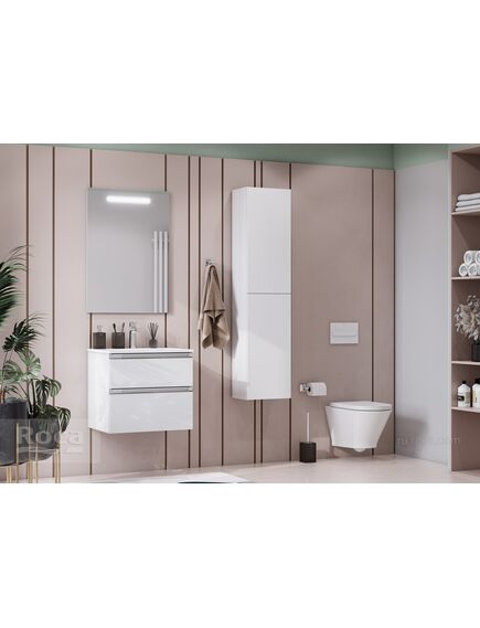 Купить Тумба под раковину Roca The Gap 60 белый глянец 2 ящика A857397806 (a857397806) по цене 21219.77 руб., в Санкт-Петебруге в интернет магазине 100-Систем, а также дургие товары ROCA из раздела Тумбы под раковину и Мебель для ванной комнаты