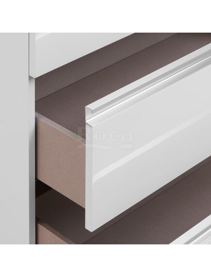 Купить Тумба под раковину Roca The Gap 60 белый глянец 2 ящика A857397806 (a857397806) по цене 21219.77 руб., в Санкт-Петебруге в интернет магазине 100-Систем, а также дургие товары ROCA из раздела Тумбы под раковину и Мебель для ванной комнаты
