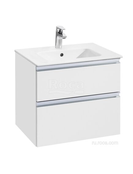 Купить Тумба под раковину Roca The Gap 60 белый глянец 2 ящика A857397806 (a857397806) по цене 21219.77 руб., в Санкт-Петебруге в интернет магазине 100-Систем, а также дургие товары ROCA из раздела Тумбы под раковину и Мебель для ванной комнаты