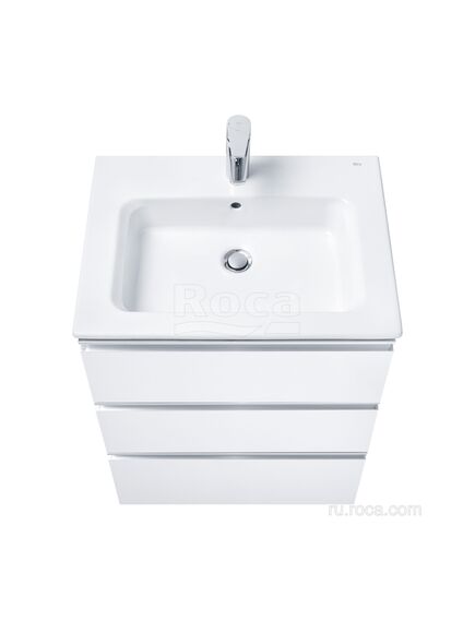 Купить Тумба под раковину Roca The Gap 60 белый глянец 3 ящика A857404806 (a857404806) по цене 30449.77 руб., в Санкт-Петебруге в интернет магазине 100-Систем, а также дургие товары ROCA из раздела Тумбы под раковину и Мебель для ванной комнаты
