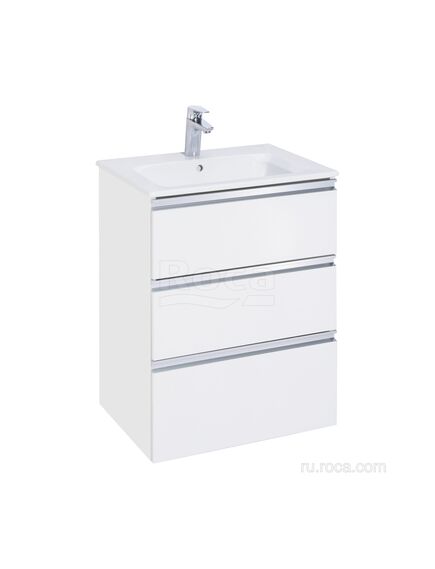 Купить Тумба под раковину Roca The Gap 60 белый глянец 3 ящика A857404806 (a857404806) по цене 30449.77 руб., в Санкт-Петебруге в интернет магазине 100-Систем, а также дургие товары ROCA из раздела Тумбы под раковину и Мебель для ванной комнаты