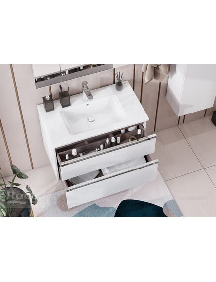 Купить Тумба под раковину Roca The Gap 80 белый глянец 2 ящика A857399806 (a857399806) по цене 23065.77 руб., в Санкт-Петебруге в интернет магазине 100-Систем, а также дургие товары ROCA из раздела Тумбы под раковину и Мебель для ванной комнаты
