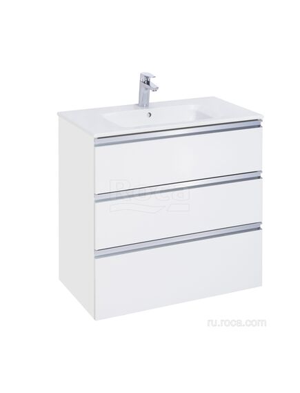 Купить Тумба под раковину Roca The Gap 80 белый глянец 3 ящика A857406806 (a857406806) по цене 32295.77 руб., в Санкт-Петебруге в интернет магазине 100-Систем, а также дургие товары ROCA из раздела Тумбы под раковину и Мебель для ванной комнаты