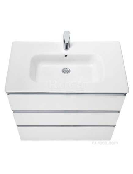 Купить Тумба под раковину Roca The Gap 80 белый глянец 3 ящика A857406806 (a857406806) по цене 32295.77 руб., в Санкт-Петебруге в интернет магазине 100-Систем, а также дургие товары ROCA из раздела Тумбы под раковину и Мебель для ванной комнаты