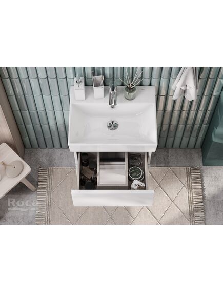 Купить Тумба под раковину Roca Oleta 50 белый матовый, 2 ящика, A857638501 (a857638501) по цене 16604.77 руб., в Санкт-Петебруге в интернет магазине 100-Систем, а также дургие товары ROCA из раздела Тумбы под раковину и Мебель для ванной комнаты