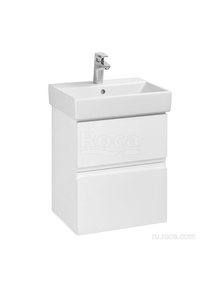 Купить Тумба под раковину Roca Oleta 50 белый матовый, 2 ящика, A857638501 (a857638501) по цене 16604.77 руб., в Санкт-Петебруге в интернет магазине 100-Систем, а также дургие товары ROCA из раздела Тумбы под раковину и Мебель для ванной комнаты