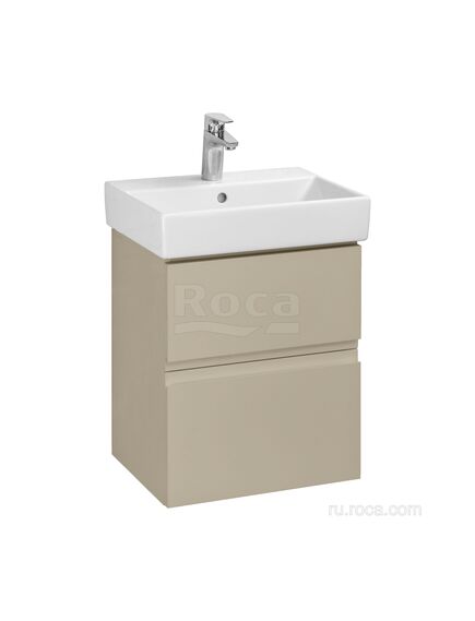 Купить Тумба под раковину Roca Oleta 50 капучино матовый, 2 ящика, A857638515 (a857638515) по цене 16604.77 руб., в Санкт-Петебруге в интернет магазине 100-Систем, а также дургие товары ROCA из раздела Тумбы под раковину и Мебель для ванной комнаты