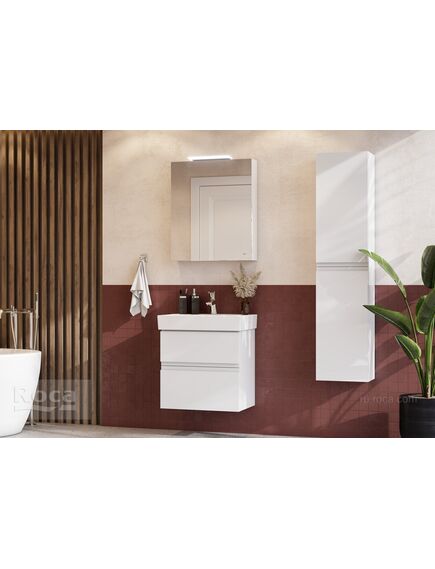 Купить Тумба под раковину Roca Oleta 60 белый глянец, 2 ящика, A857639806 (a857639806) по цене 18450.77 руб., в Санкт-Петебруге в интернет магазине 100-Систем, а также дургие товары ROCA из раздела Тумбы под раковину и Мебель для ванной комнаты
