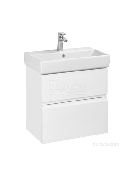 Купить Тумба под раковину Roca Oleta 60 белый матовый, 2 ящика, A857639501 (a857639501) по цене 18450.77 руб., в Санкт-Петебруге в интернет магазине 100-Систем, а также дургие товары ROCA из раздела Тумбы под раковину и Мебель для ванной комнаты