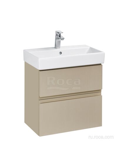 Купить Тумба под раковину Roca Oleta 60 капучино матовый, 2 ящика, A857639515 (a857639515) по цене 18450.77 руб., в Санкт-Петебруге в интернет магазине 100-Систем, а также дургие товары ROCA из раздела Тумбы под раковину и Мебель для ванной комнаты