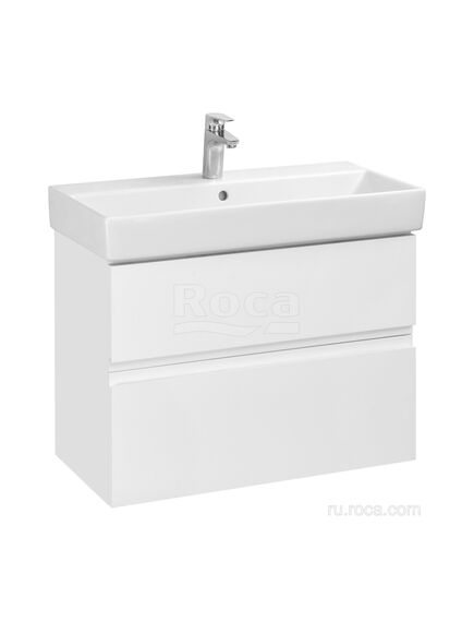Купить Тумба под раковину Roca Oleta 80 белый глянец, 2 ящика, A857640806 (a857640806) по цене 20296.77 руб., в Санкт-Петебруге в интернет магазине 100-Систем, а также дургие товары ROCA из раздела Тумбы под раковину и Мебель для ванной комнаты