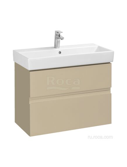 Купить Тумба под раковину Roca Oleta 80 капучино матовый, 2 ящика, A857640515	 (a857640515) по цене 20296.77 руб., в Санкт-Петебруге в интернет магазине 100-Систем, а также дургие товары ROCA из раздела Тумбы под раковину и Мебель для ванной комнаты
