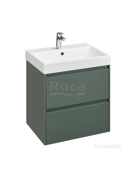 Купить Тумба под раковину Roca Ona 600 зеленый матовый 2 ящика A857613513 (a857613513) по цене 23988.77 руб., в Санкт-Петебруге в интернет магазине 100-Систем, а также дургие товары ROCA из раздела Тумбы под раковину и Мебель для ванной комнаты