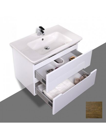 Купить Тумба для комплекта BelBagno TORINO-800-2C-SO-RW rovere moro (torino-800-2c-so-rw) по цене 26400 руб., в Санкт-Петебруге в интернет магазине 100-Систем, а также дургие товары BelBagno из раздела Тумбы под раковину и Мебель для ванной комнаты