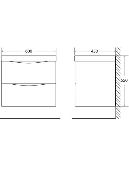 Купить Тумба для комплекта BelBagno Marino 60 bianco lucido (marino-600-2c-so-bl-p) по цене 22800 руб., в Санкт-Петебруге в интернет магазине 100-Систем, а также дургие товары BelBagno из раздела Тумбы под раковину и Мебель для ванной комнаты
