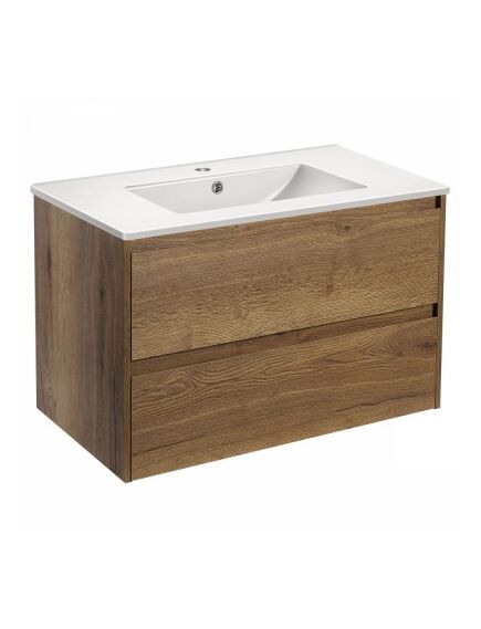 Купить База под раковину Gio 800 подвесная, 2 выкатных ящика soft-close, T.Oak, , шт (vmc-2g800to) по цене 17489.5 руб., в Санкт-Петебруге в интернет магазине 100-Систем, а также дургие товары Vincea из раздела Тумбы под раковину и Мебель для ванной комнаты