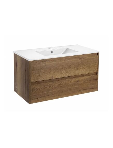 Купить База под раковину Gio 1000 подвесная, 2 выкатных ящика soft-close, T.Oak, , шт (vmc-2g100to) по цене 22695.5 руб., в Санкт-Петебруге в интернет магазине 100-Систем, а также дургие товары Vincea из раздела Тумбы под раковину и Мебель для ванной комнаты
