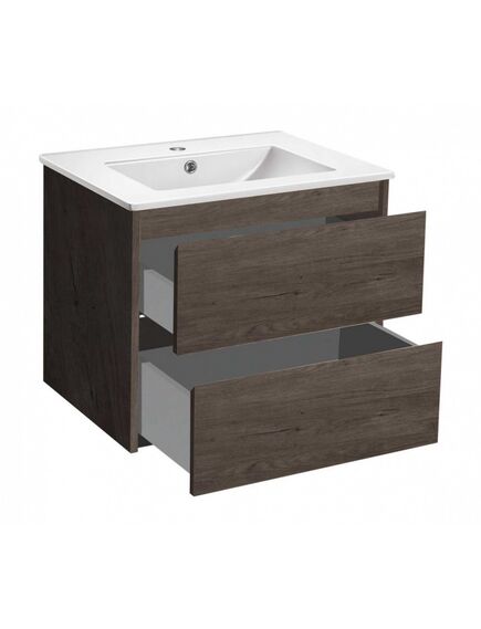 Купить База под раковину Gio 600 подвесная, 2 выкатных ящика soft-close, R.Oak, , шт (vmc-2g600ro) по цене 14468.5 руб., в Санкт-Петебруге в интернет магазине 100-Систем, а также дургие товары Vincea из раздела Тумбы под раковину и Мебель для ванной комнаты