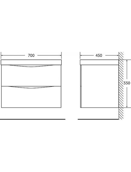 Купить Тумба для комплекта BelBagno MARINO-700-2C-SO-RG-P rovere grigio (marino-700-2c-so-rg-p) по цене 24000 руб., в Санкт-Петебруге в интернет магазине 100-Систем, а также дургие товары BelBagno из раздела Тумбы под раковину и Мебель для ванной комнаты