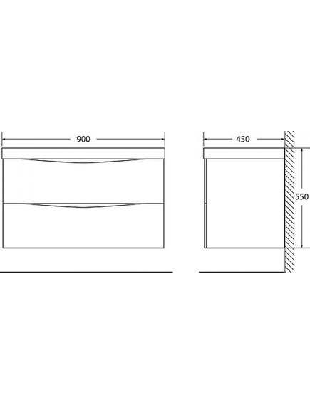 Купить Тумба для комплекта BelBagno MARINO-900-2C-SO-RW-P rovere moro (marino-900-2c-so-rw-p) по цене 29600 руб., в Санкт-Петебруге в интернет магазине 100-Систем, а также дургие товары BelBagno из раздела Тумбы под раковину и Мебель для ванной комнаты