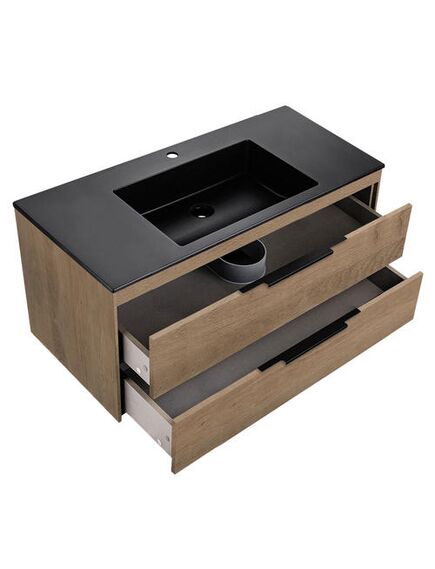 Купить База под раковину Chiara 2D 1000 подвесная, 2 выкатных ящика soft-close, N.Oak, , шт (vmc-2c2100no) по цене 23560 руб., в Санкт-Петебруге в интернет магазине 100-Систем, а также дургие товары Vincea из раздела Тумбы под раковину и Мебель для ванной комнаты
