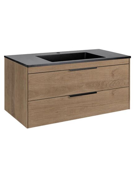 Купить База под раковину Chiara 2D 1000 подвесная, 2 выкатных ящика soft-close, N.Oak, , шт (vmc-2c2100no) по цене 23560 руб., в Санкт-Петебруге в интернет магазине 100-Систем, а также дургие товары Vincea из раздела Тумбы под раковину и Мебель для ванной комнаты