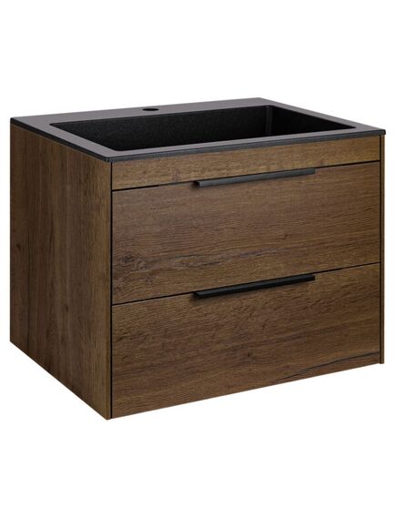 Купить База под раковину Chiara 2D 600 подвесная, 2 выкатных ящика soft-close, T.Oak, , шт (vmc-2c2600to) по цене 17546.5 руб., в Санкт-Петебруге в интернет магазине 100-Систем, а также дургие товары Vincea из раздела Тумбы под раковину и Мебель для ванной комнаты