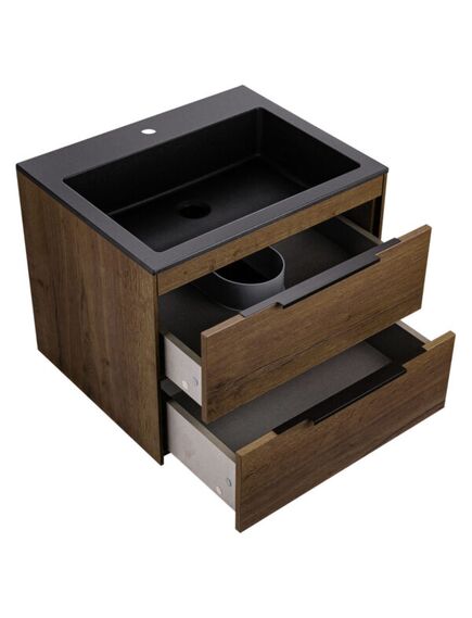 Купить База под раковину Chiara 2D 600 подвесная, 2 выкатных ящика soft-close, T.Oak, , шт (vmc-2c2600to) по цене 17546.5 руб., в Санкт-Петебруге в интернет магазине 100-Систем, а также дургие товары Vincea из раздела Тумбы под раковину и Мебель для ванной комнаты