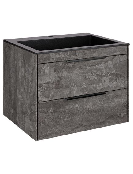 Купить База под раковину Chiara 2D 600 подвесная, 2 выкатных ящика soft-close, G.Stone, , шт (vmc-2c2600gs) по цене 17546.5 руб., в Санкт-Петебруге в интернет магазине 100-Систем, а также дургие товары Vincea из раздела Тумбы под раковину и Мебель для ванной комнаты