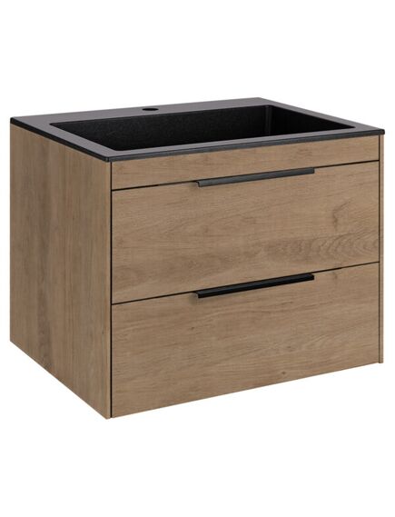 Купить База под раковину Chiara 2D 600 подвесная, 2 выкатных ящика soft-close, N.Oak, , шт (vmc-2c2600no) по цене 17546.5 руб., в Санкт-Петебруге в интернет магазине 100-Систем, а также дургие товары Vincea из раздела Тумбы под раковину и Мебель для ванной комнаты