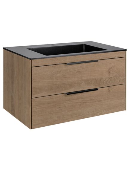 Купить База под раковину Chiara 2D 800 подвесная, 2 выкатных ящика soft-close, N.Oak, , шт (vmc-2c2800no) по цене 20729 руб., в Санкт-Петебруге в интернет магазине 100-Систем, а также дургие товары Vincea из раздела Тумбы под раковину и Мебель для ванной комнаты